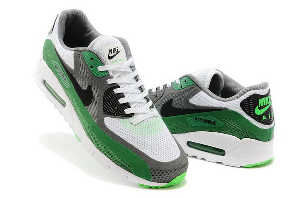 Air Max 90 Breathe Mens Shoe White / Black / Grey / Green